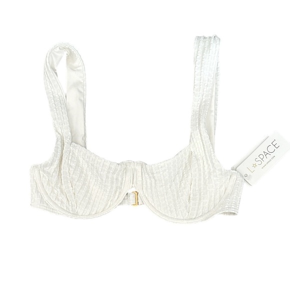 NWT L*SPACE Bikini Tori Bikini Top Cream - Picture 1 of 5